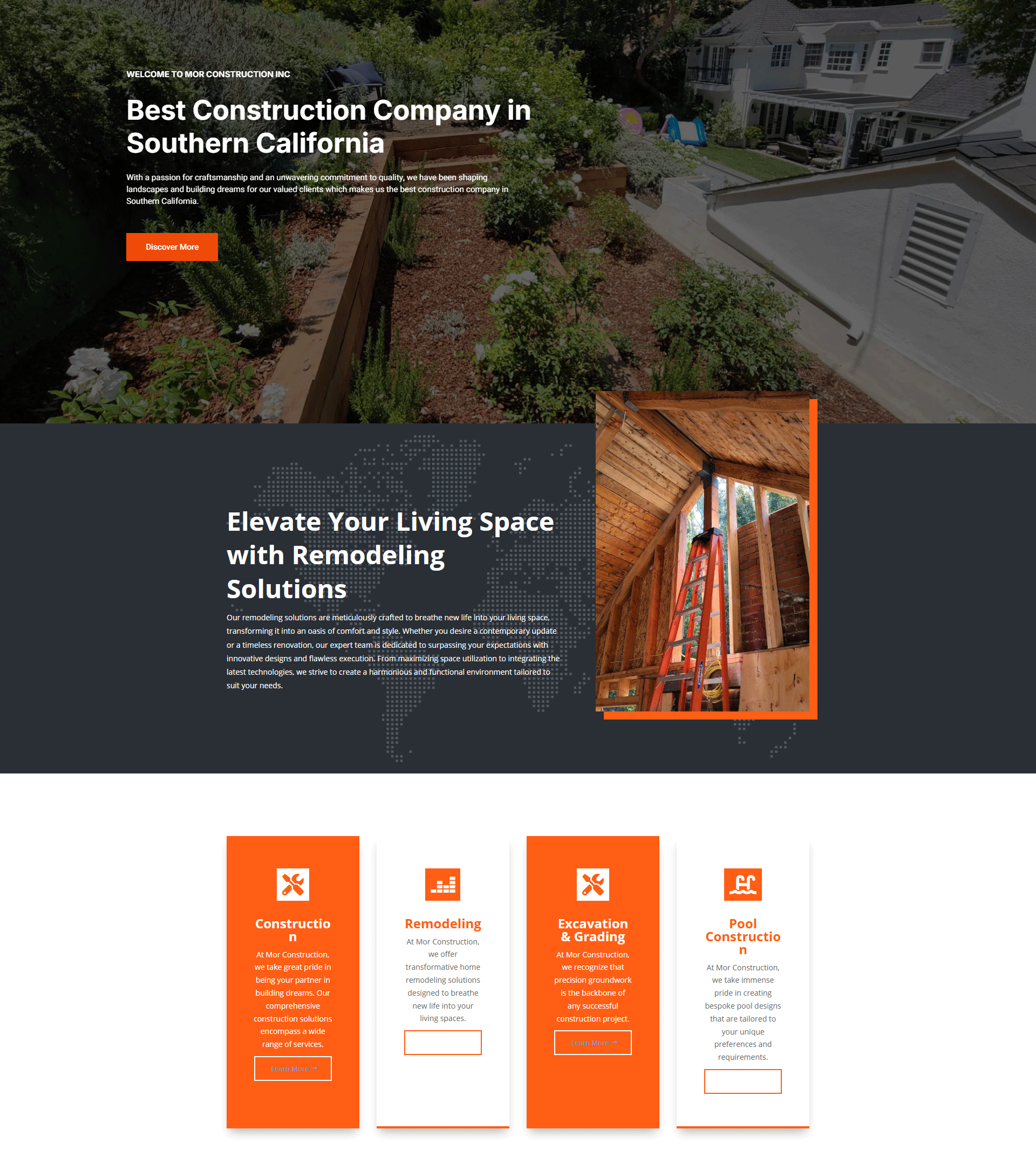 Mor Construction — website preview